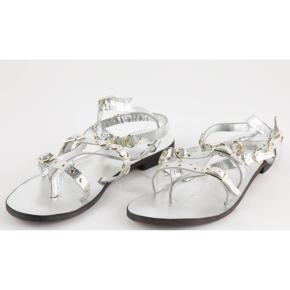 Free People Midas Touch Sandal Women's Metallic Silver Sandal Size 6.5